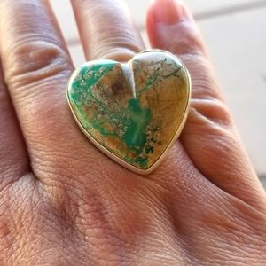 Turquoise heart ring